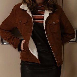Corduroy sherpa jacket